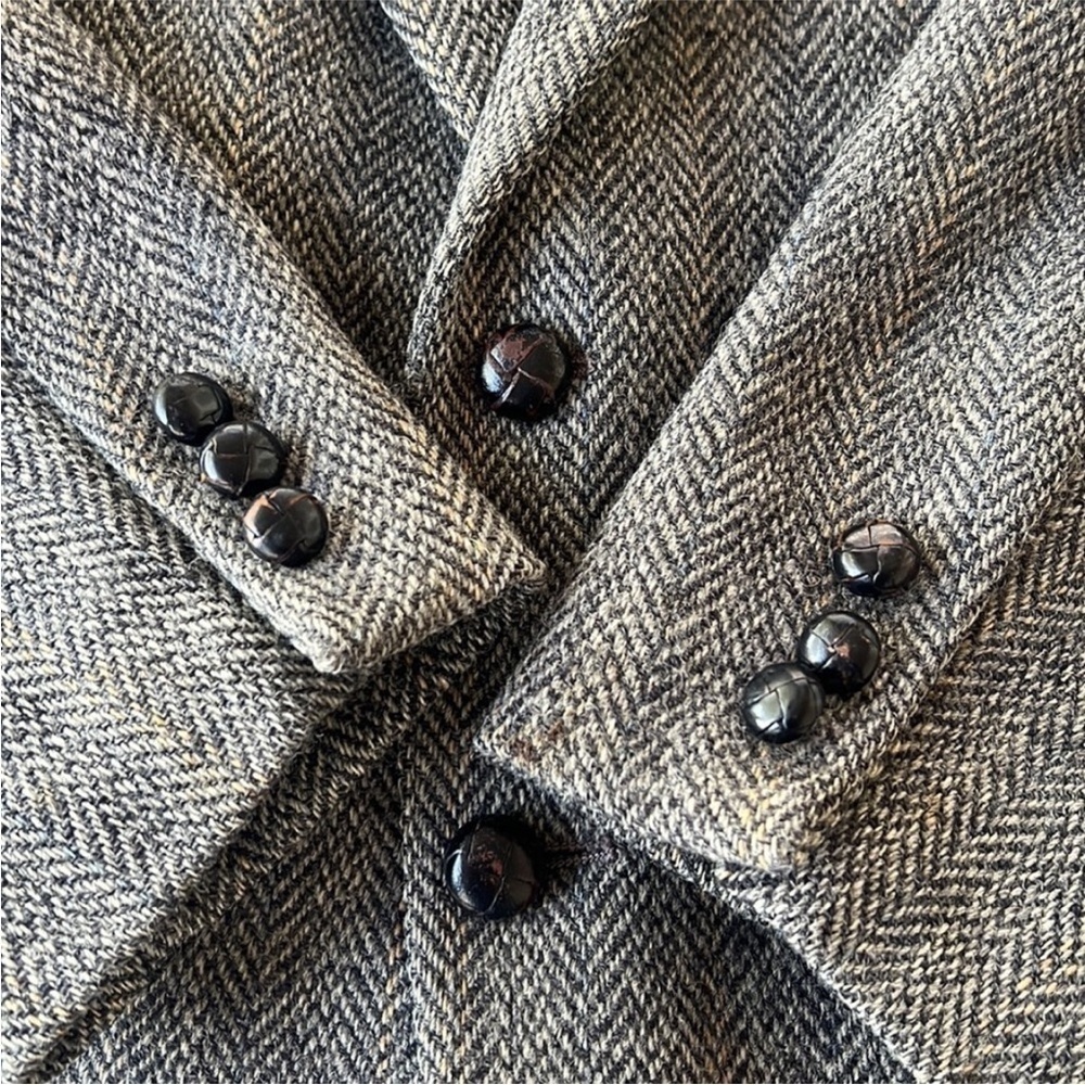 Vintage Harris Tweed Stafford Herringbone Wool Blazer Sports Coat Jacket - Picture 6 of 14